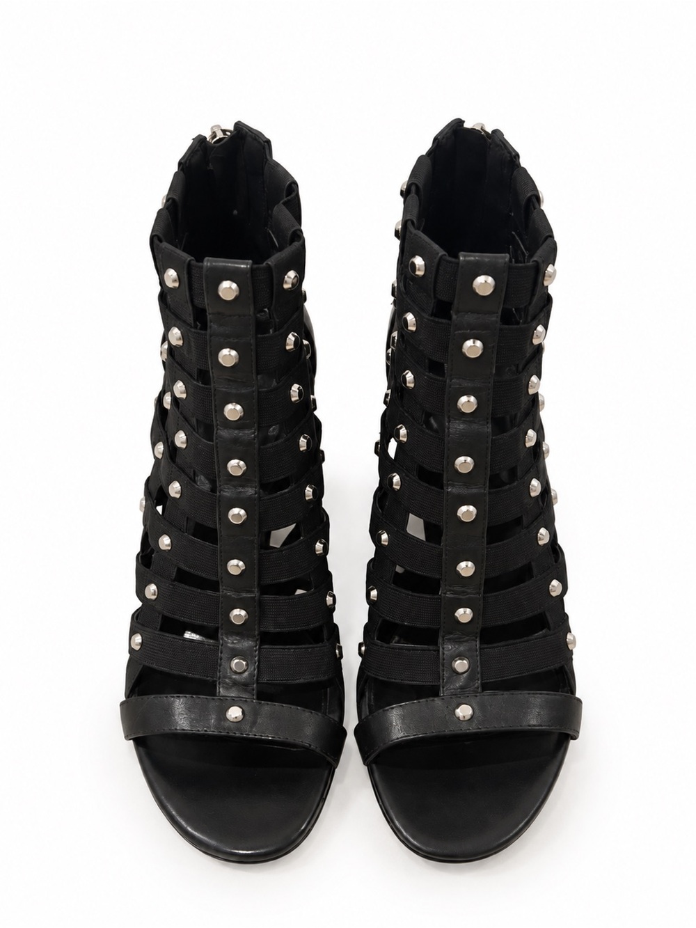 Michael Kors Black Studded Cage Heel Sandals